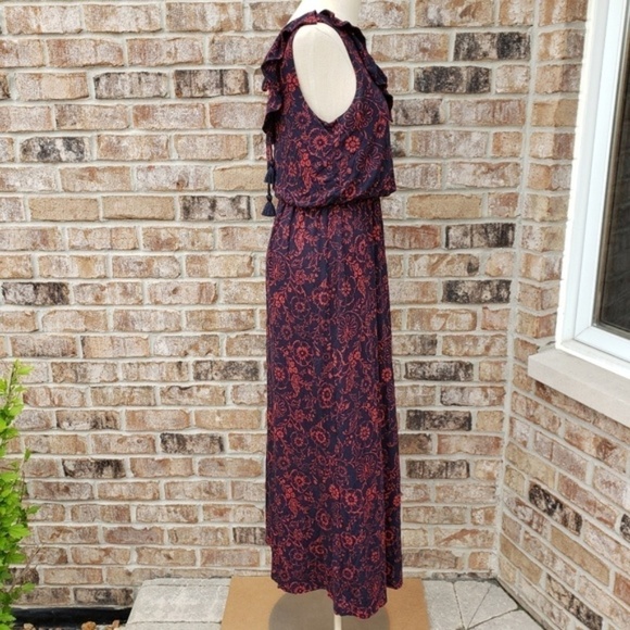 Ann Taylor LOFT Floral Flutter Tassle Dress SP - Picture 6 of 7